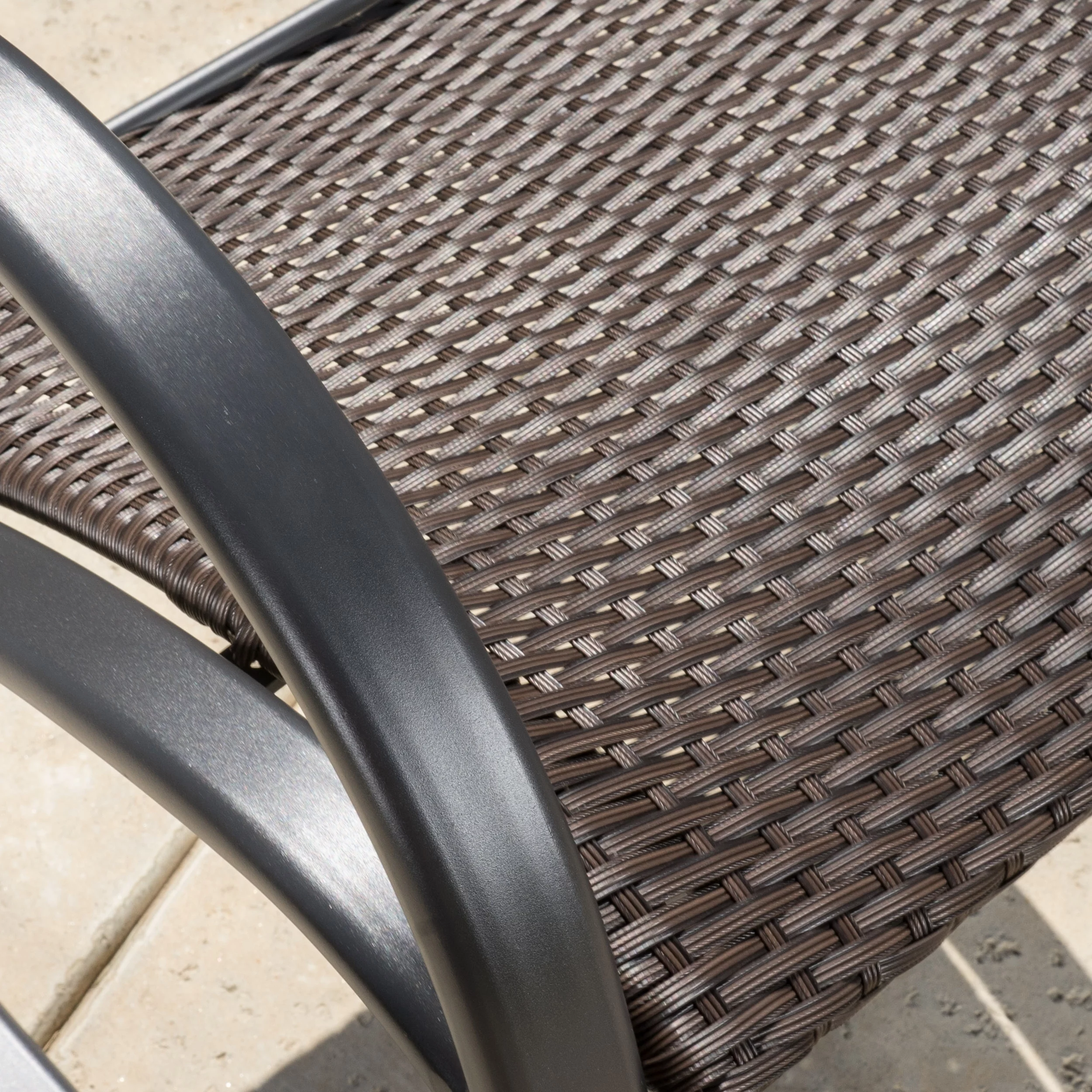 Orden Brown Wicker Rocking Chair