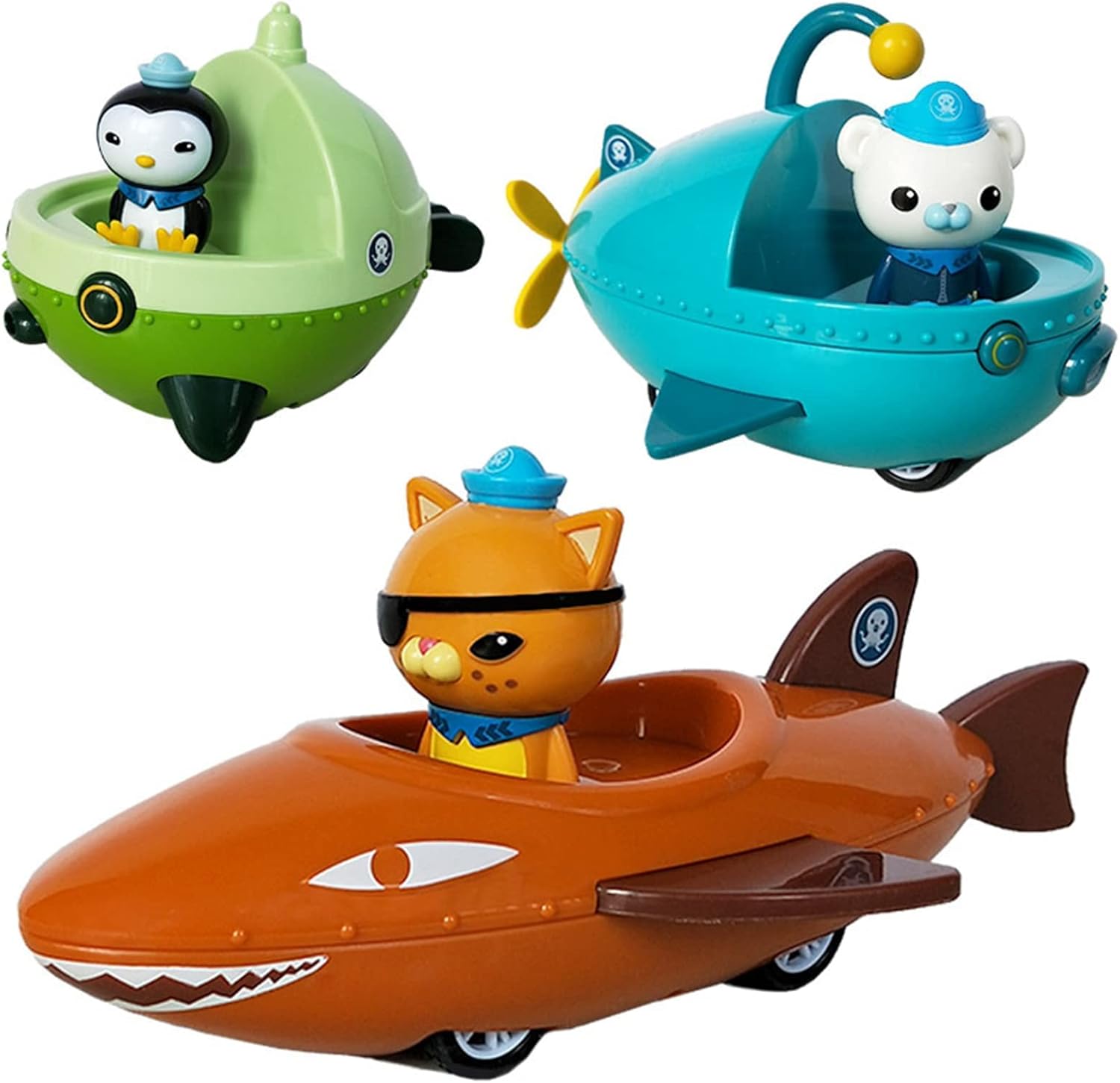 Crasoldiers Compatible with Octonauts Toy 3Pcs GUP Vehicle Rescue Ship Pull Back Octopod Castle Barnacles kwazii Shellington Tweak Dashi Peso