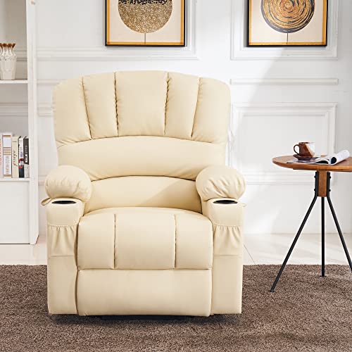 MCombo Oversized Power Lift Recliner Chair for Elderly, Lift Chair with Heat and Massage, Lift Recliner for Big and Tall, Cup Holders
