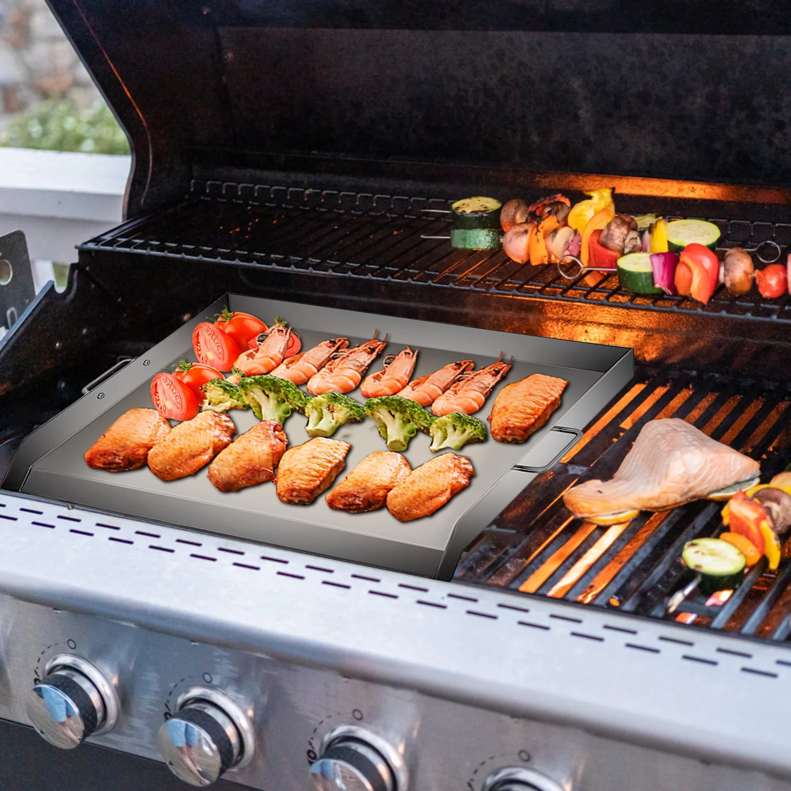 VEVOR Stainless Steel Griddle,36" x 22" Universal Flat Top Rectangular Plate