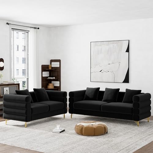Cloud Couch for Living Room, 79" Modern Overstuffed Deep Seat Boucle Sherpa 3 Seater Sofa with 3 Pillows
