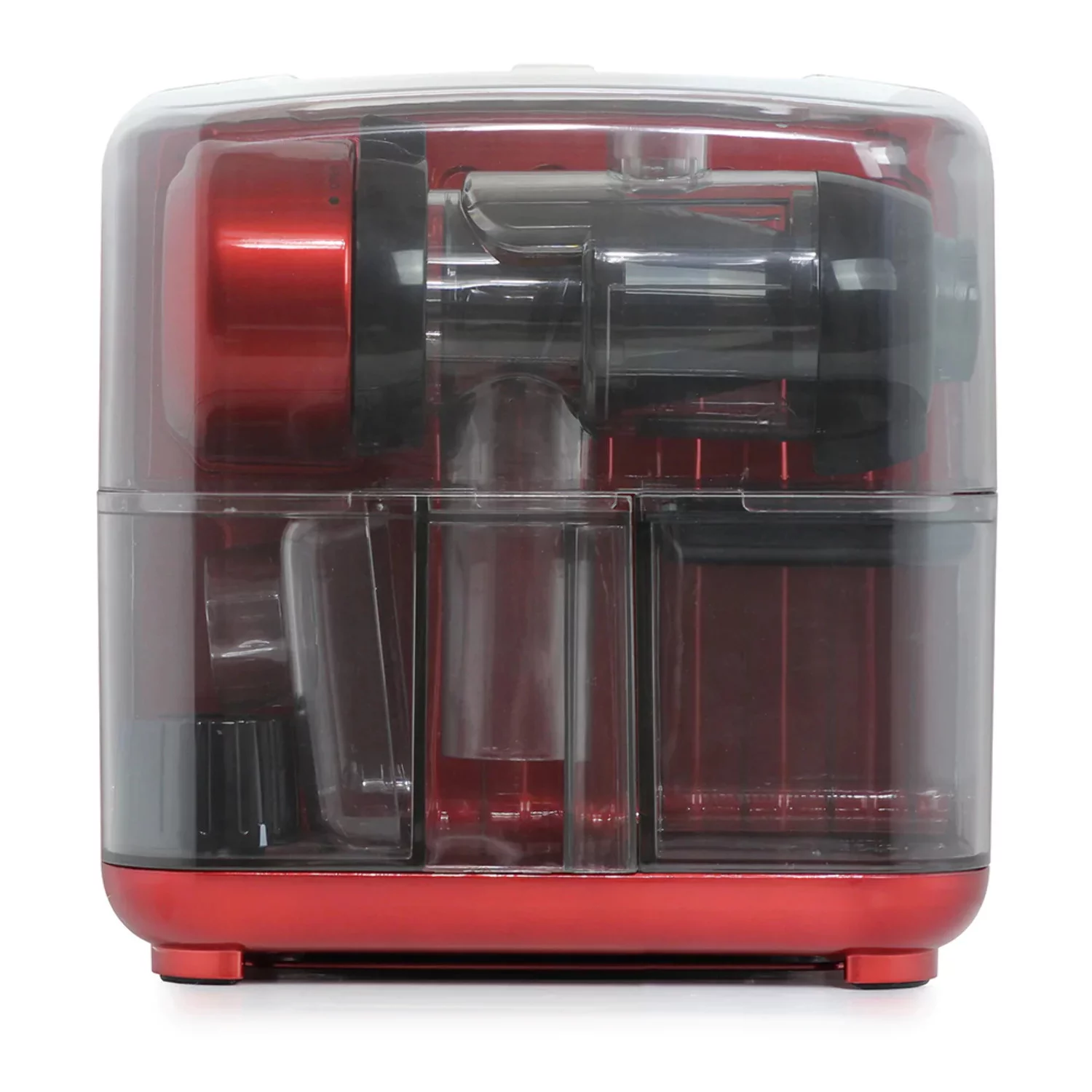 Omega Juicer JCUBE500RD Cold Press 365 Slow Masticating Juice Extractor and Nutrition System with On-Board Storage, 120-Watts, Red
