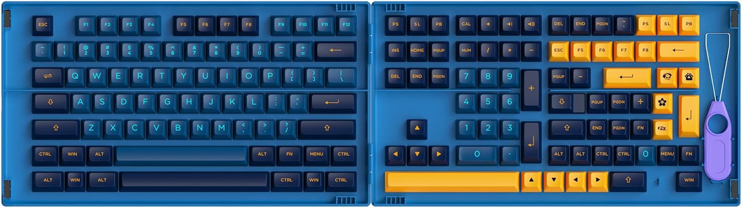 Akko Neon 158-Key ASA Profile PBT Double-Shot Full Keycap Set for Mechanical Keyboards with Collection Box
