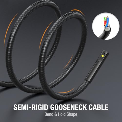Teslong Inspection Camera, Dual Lens Borescope Camera with Light, NTS300 5" IPS Industrial Endoscope