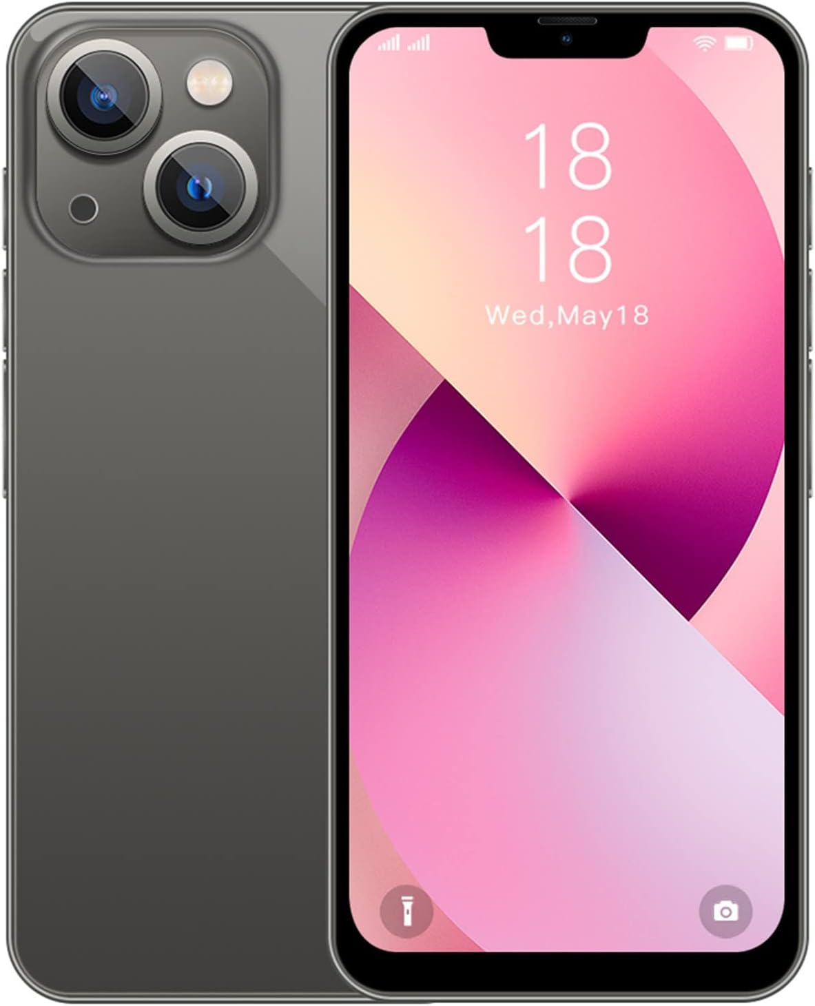 Unlocked Cell Phones, i13 Pro Android 6.0 Smartphones 6.3inch HD Full Screen Phone, Facial Recognition Unlocked Smart Phone, 1+8GB RAM, Dual SIM Card