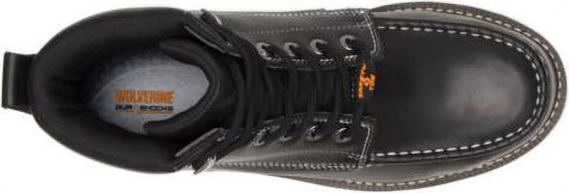 Wolverine I-90 DuraShocks Moc-Toe CarbonMAX 6" Work Boot Men Black/White - Curated Treasures Market