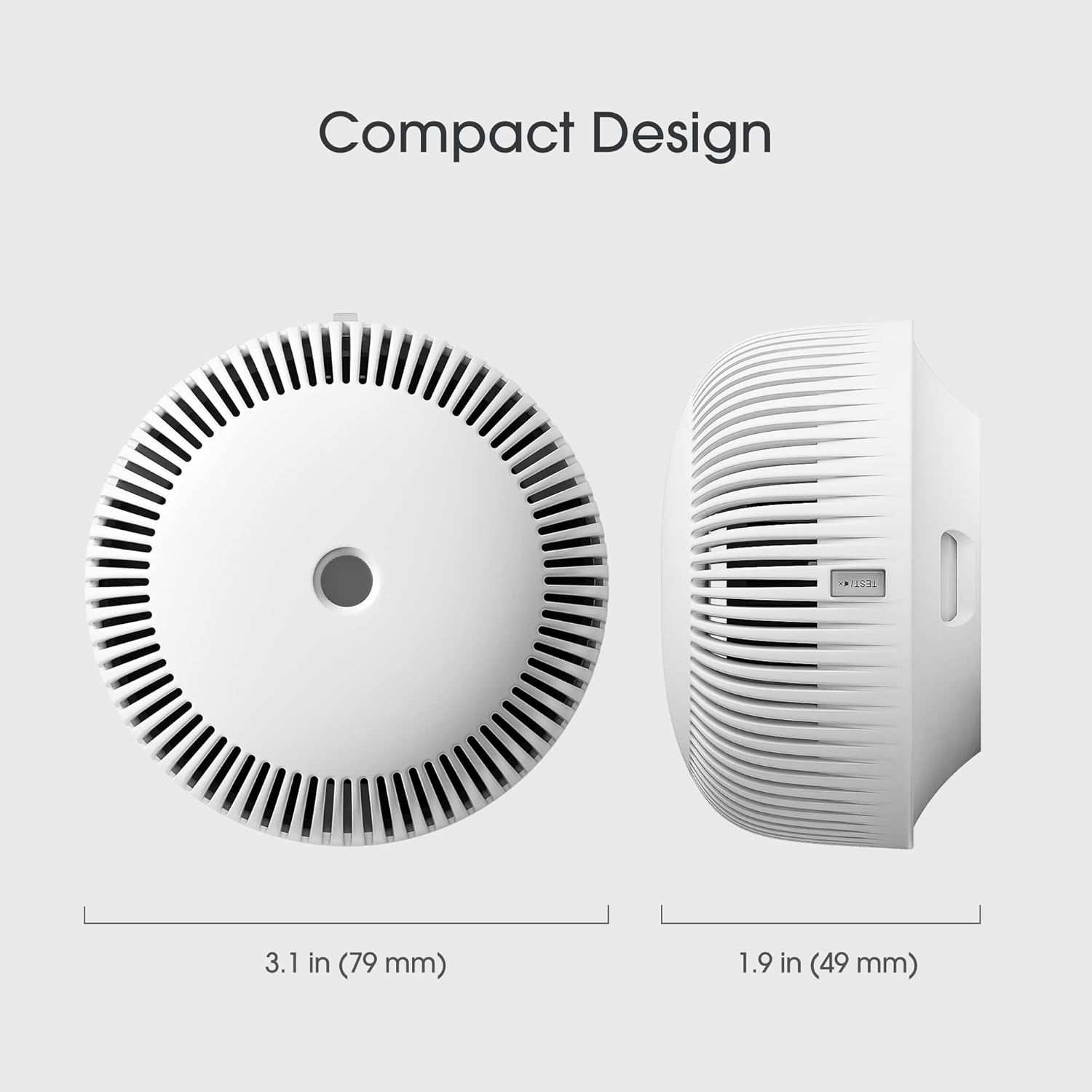 X-Sense Mini Smoke Detector with 10-Year Battery, Fire Alarm with Photoelectric Sensor, LED Indicator & Silence Button, XS03, Pack of 6