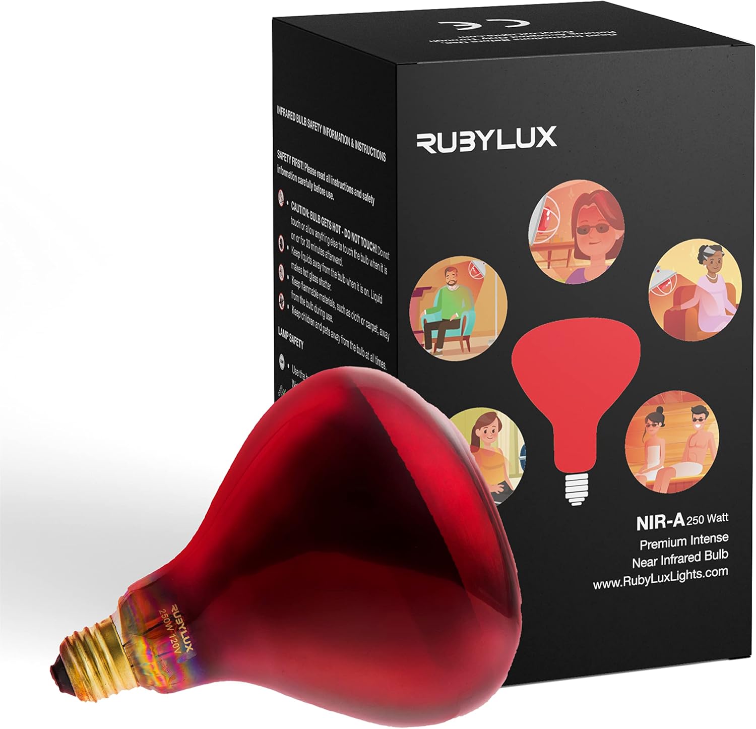 RubyLux NIR-A Near Infrared Bulb Grade A (1 Pack) Pack of 2