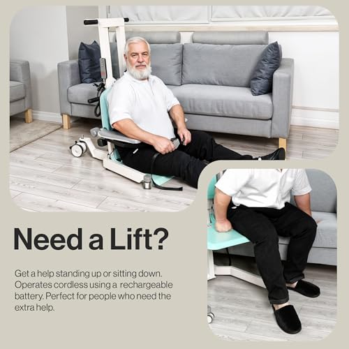 SuperHandy GoRise Electric Floor to Stand Lift – 500 Lbs Capacity, Standing Assistance, Portable, Adjustable, Ergonomic, Easy Storage