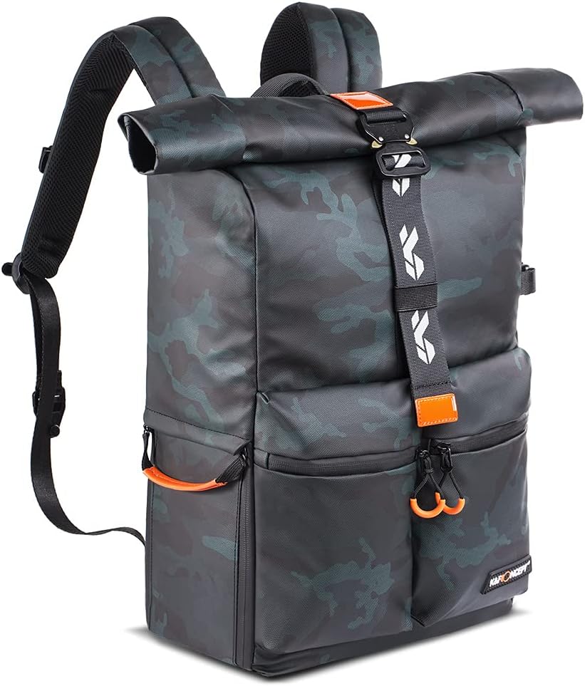K&F Concept Multi-Functional Camera Backpack 600D Polyester Waterproof Photography Equipment Travel Bag for Tripod DSLR Camera and Accessory with