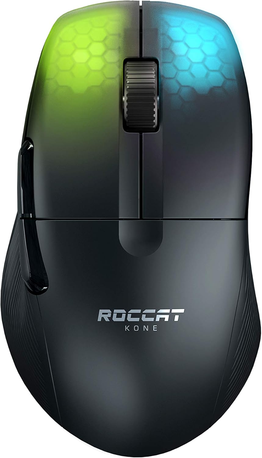 ROCCAT Kone Pro PC Gaming Mouse, Lightweight Ergonomic Design, Titan Switch Optical, AIMO RGB Lighting, Superlight Wired Computer Mouse