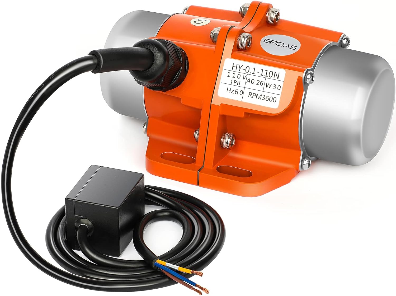 30W Concrete Vibrator Vibration Motor Single Phase AC 110V 3600RPM