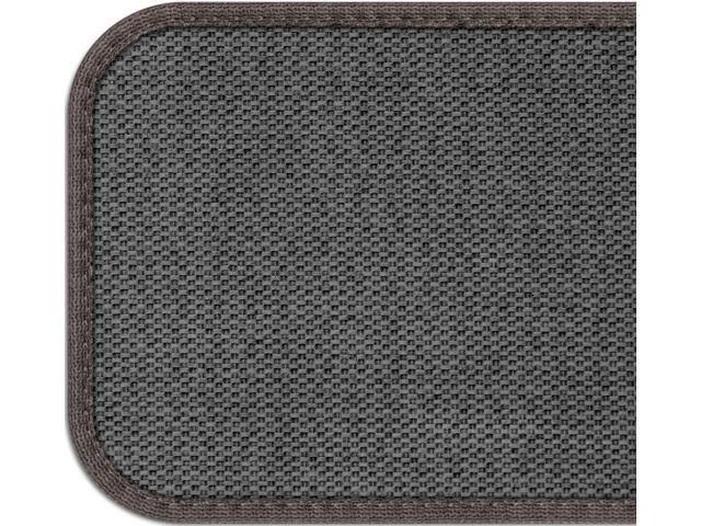 House Home More Set of 12 Skid-Resistant Carpet Stair Treads - Pebble Gray - 9 in. x 36 in.