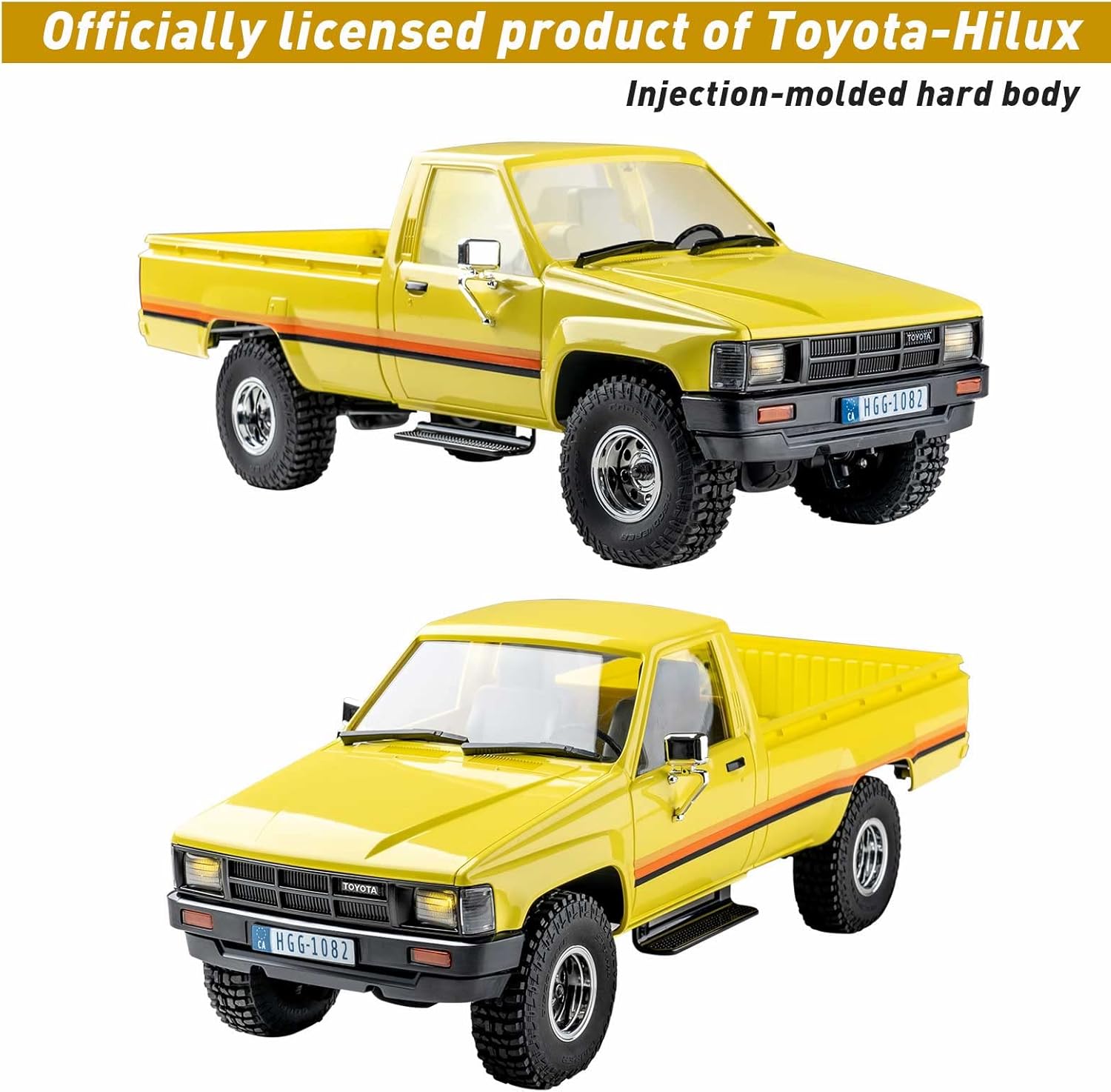FMS 1:18 RC Crawler Toyota Hilux RTR Official Licensed Model Car RC Trucks with LED Lights 2.4Ghz 4WD Off-Road RC Vehicle RTR Hobby Electric Charging