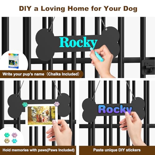 Easycom 41" Dog Crate Furniture Foldable, No Assembly Decorative Dog Kennel Indoor, Dog Crates for Large Dogs