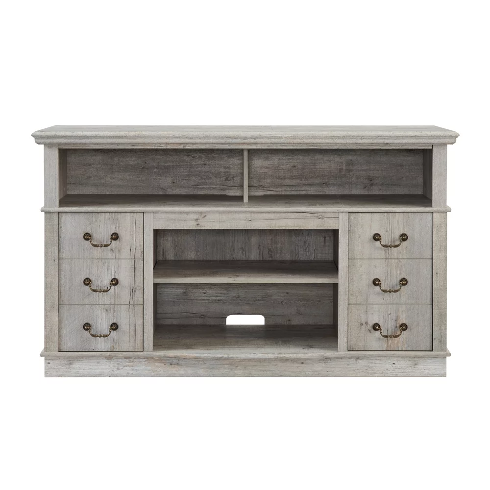 Rustic Classic TV Stand for TVs Up to 65 inch, Wood Freestanding Entertainment Center Console Table with Storage Doors Shelves for Living Room Bedroom