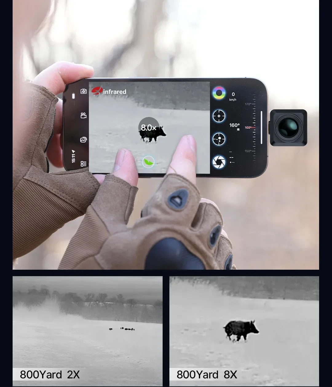 InfiRay Xinfrared T2 Pro Thermal imager For  Android 256x192 25Hz Hunting Night Vision with hot pursuit Infrared camera