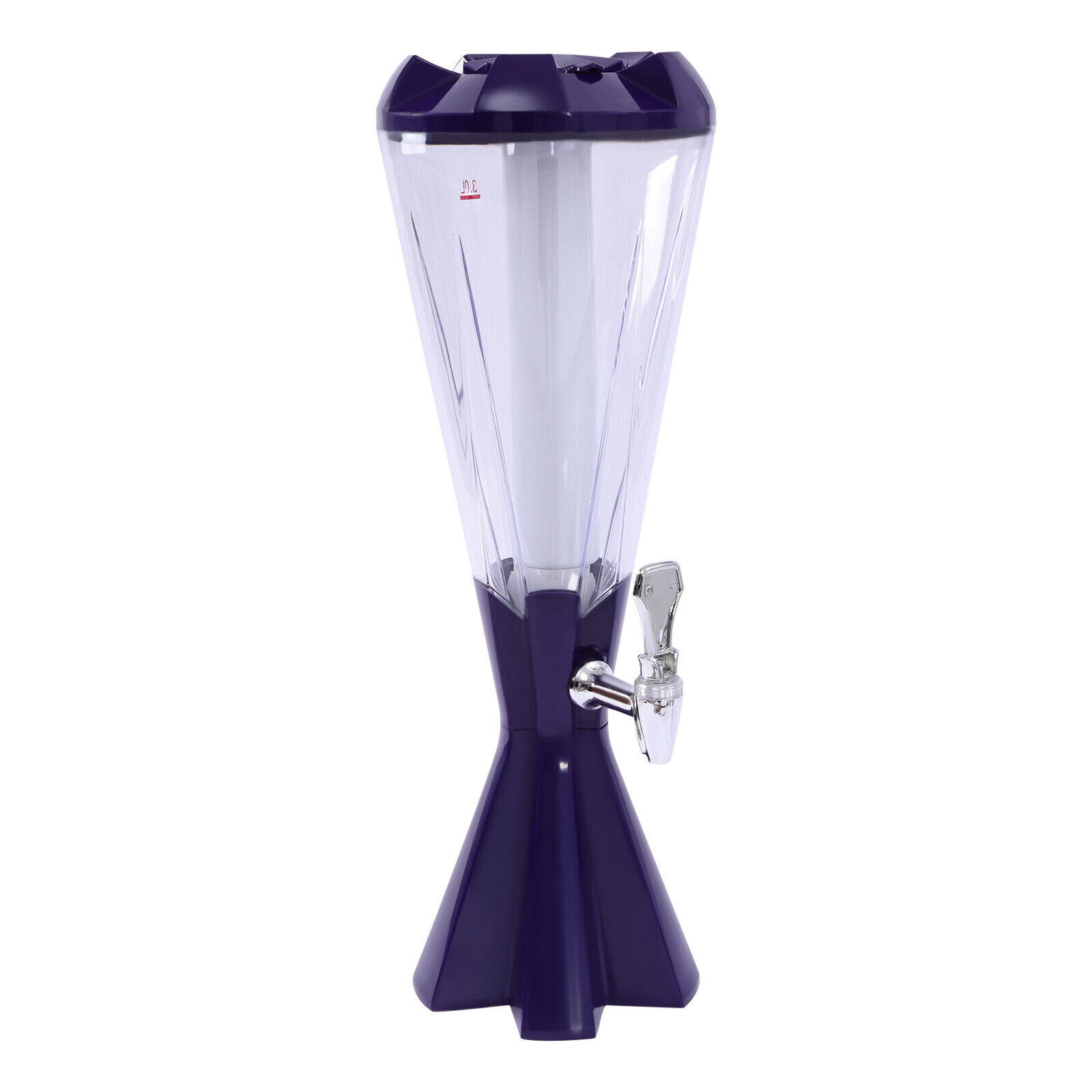 Miumaeov 3L Beer Tower Dispenser Drink Bar Container with LED Lights for Restaurant Party Bar
