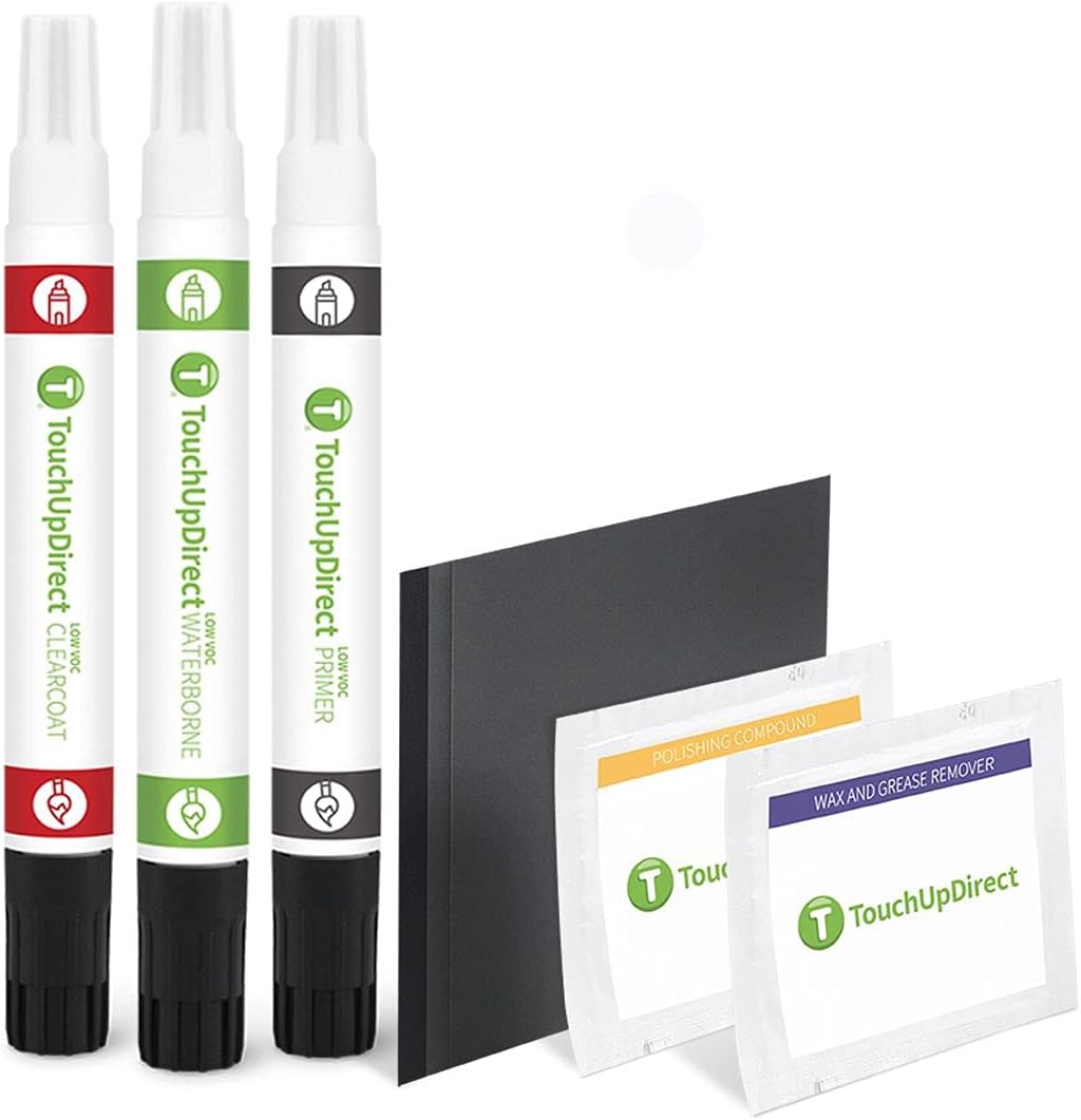 TouchUpDirect PW7 Bright White Compatible with Dodge Exact Match Touch Up Paint Aerosol - Essential Package Pack of 2