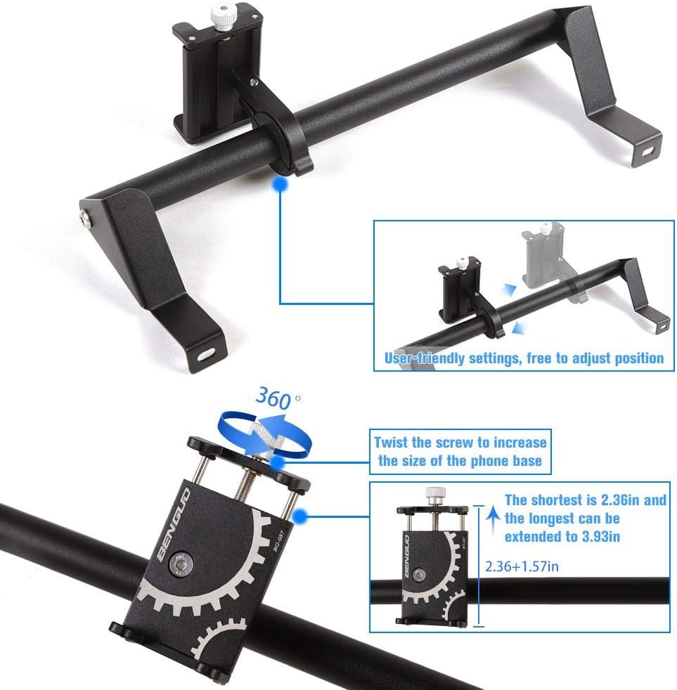 JeCar for JL Dash Phone Holder, Auto Mobile Phone Mount Stand for 2018-2021 Jeep Wrangler JL & Unlimited JLU, for 2020-2021 Jeep Gladiator JT Truck