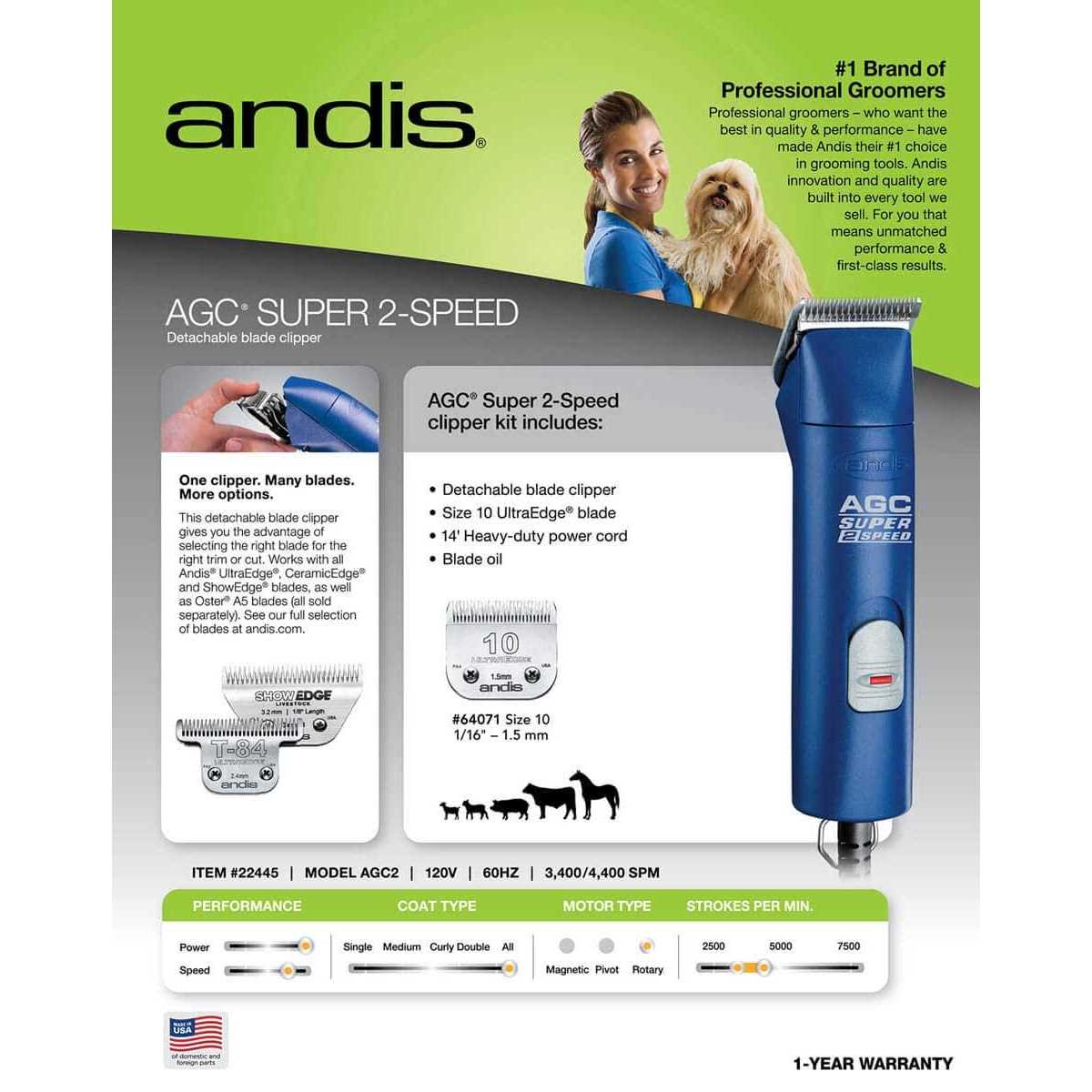 Andis AGC Super 2-Speed Clipper - Pet Supplies online store