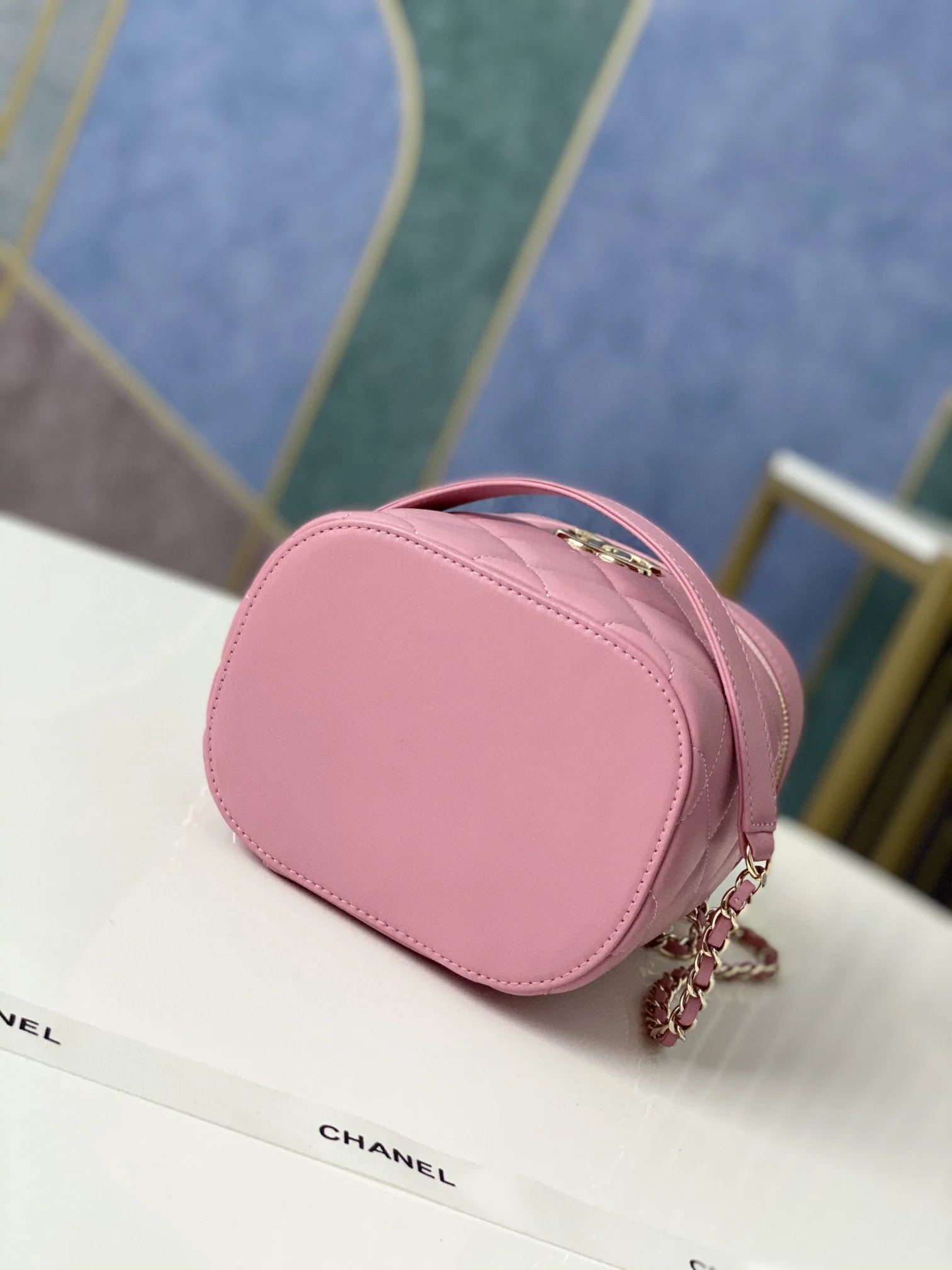 Chanel Vanity Case Gold Hardware Pink For Women, Women&rsquo;s Handbags, Shoulder Bags 9.4in/24cm