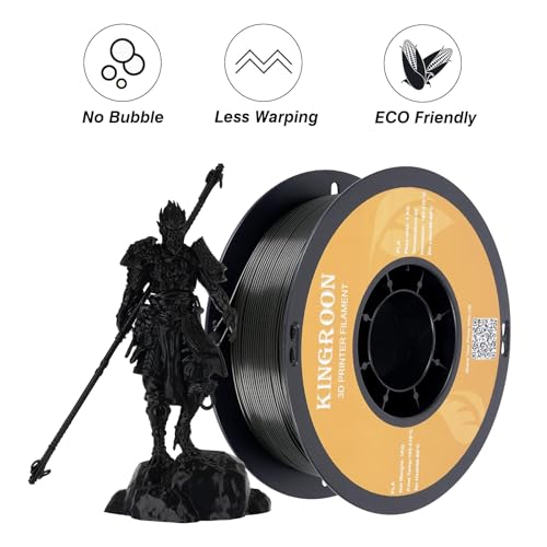 Kingroon PLA 3D Printer Filament, 12Rolls, Dimensional Accuracy +/- 0.03 mm, 12kg Spool(26.4lbs)