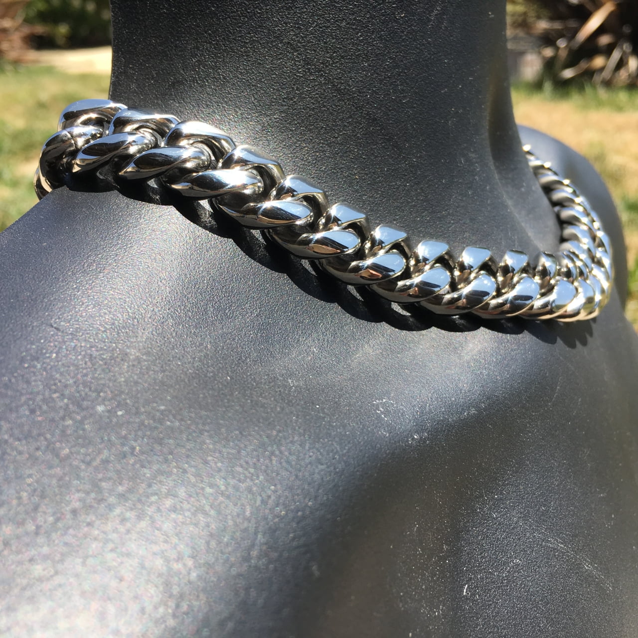 Mens 18MM Miami Cuban Chain Heavy Solid Stainless Steel Silver Hip Hop Necklace 20" inch