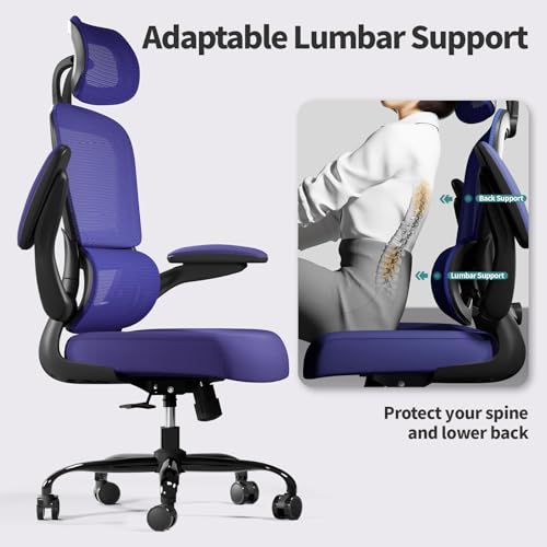 TRALT Office Chair Ergonomic Desk Chair, 330 LBS Home Mesh Office Desk Chairs with Wheels, Comfortable Gaming Chair