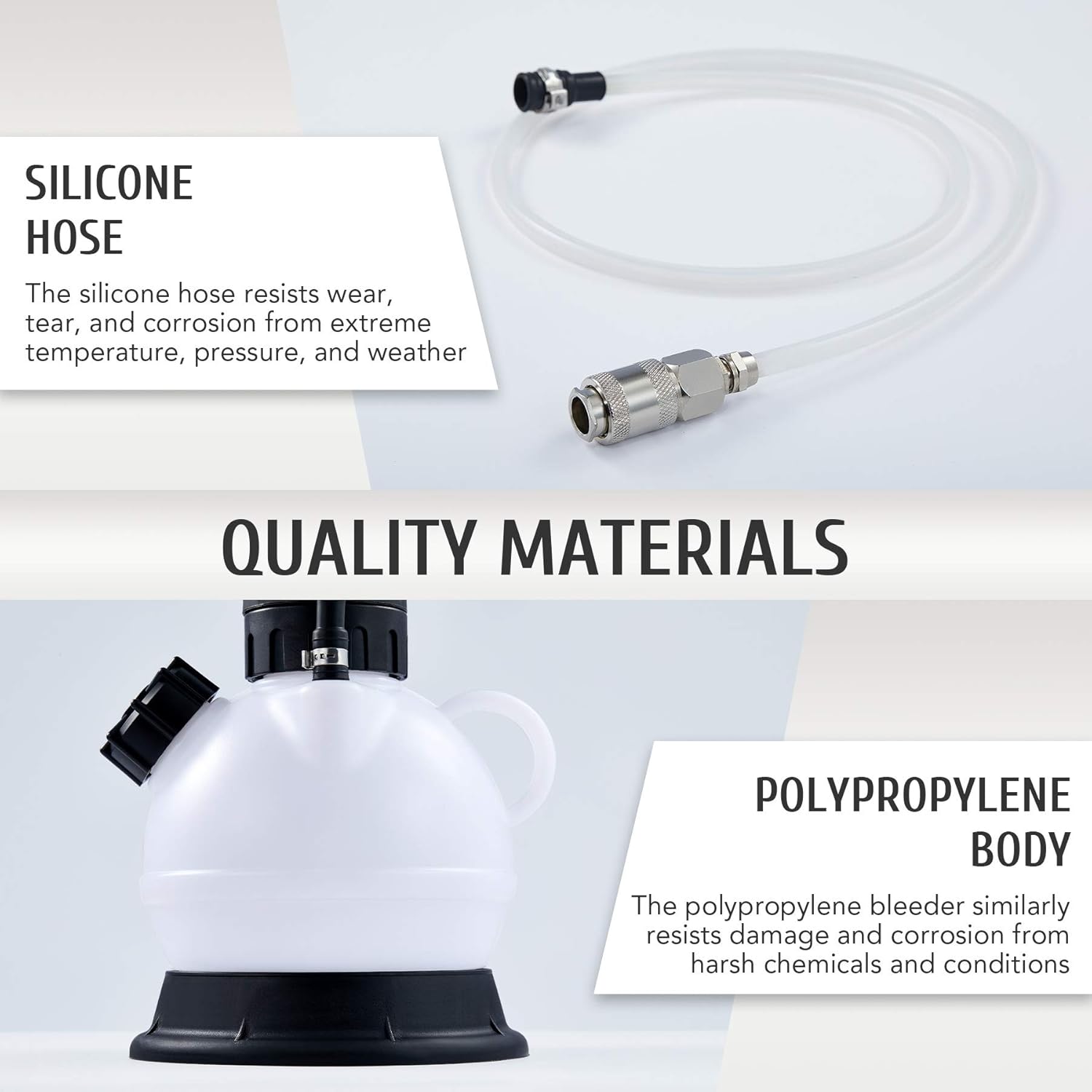 Orion Motor Tech Brake Pressure Bleeder, European Brake Bleeder Kit with Hand Pump, Pressure Brake Bleeder with Hose and European Adapter
