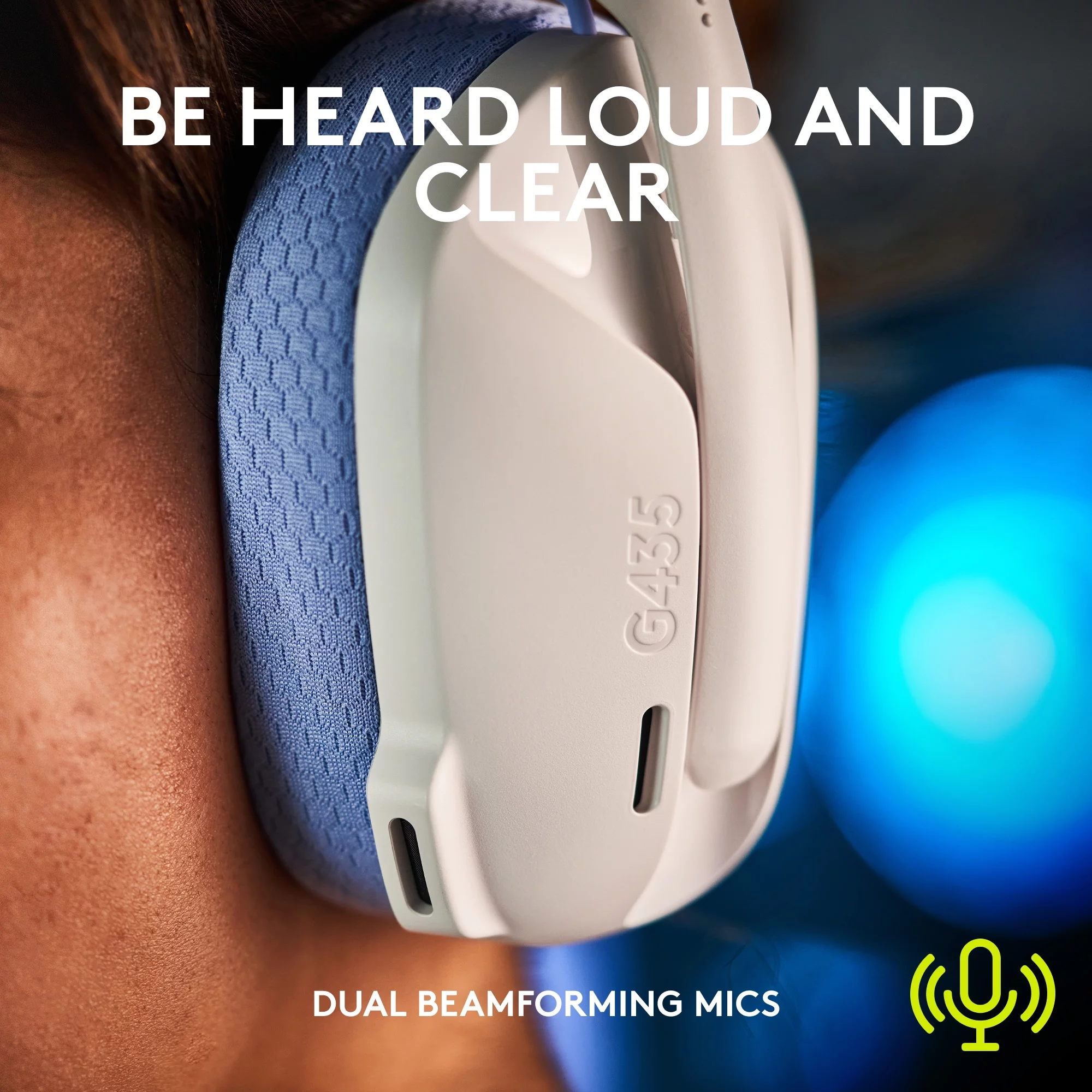 Logitech G435 LIGHTSPEED and Bluetooth Wireless Gaming Headset - Lightweight over-ear headphones, built-in mics, 18h battery