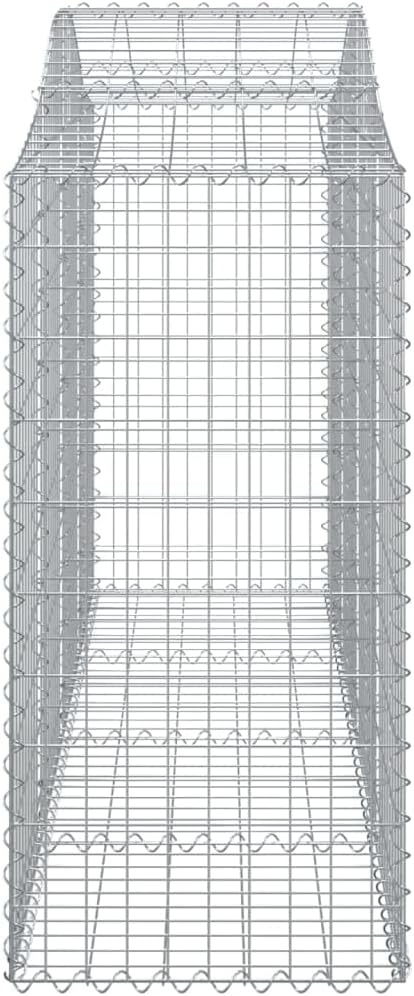 Arched Gabion Baskets 4 pcs 78.7"x19.7"x39.4"/47.2" Galvanized Iron,Home & Garden,Lawn & Garden,Gardening,Pots & Planters,Silver,103.4kg/227.48ib
