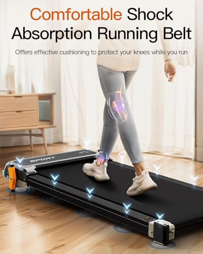 FUNRAY Versatile Walking Pad Treadmill with Incline - Dual-Sided Under Desk Treadmill with Foot Massage