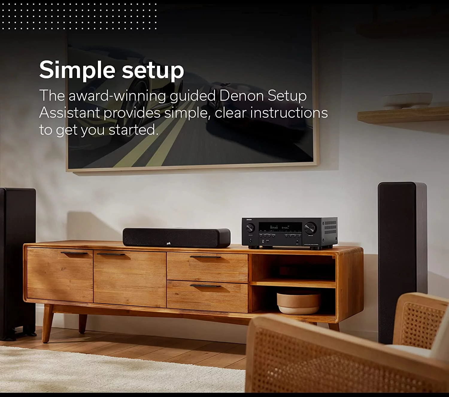 Restored Denon AVRS970H 7.2 Channel 8K AV Home Theater Receiver with Dolby Atmos, DTS: X, Wi-Fi, Bluetooth, Apple AirPlay