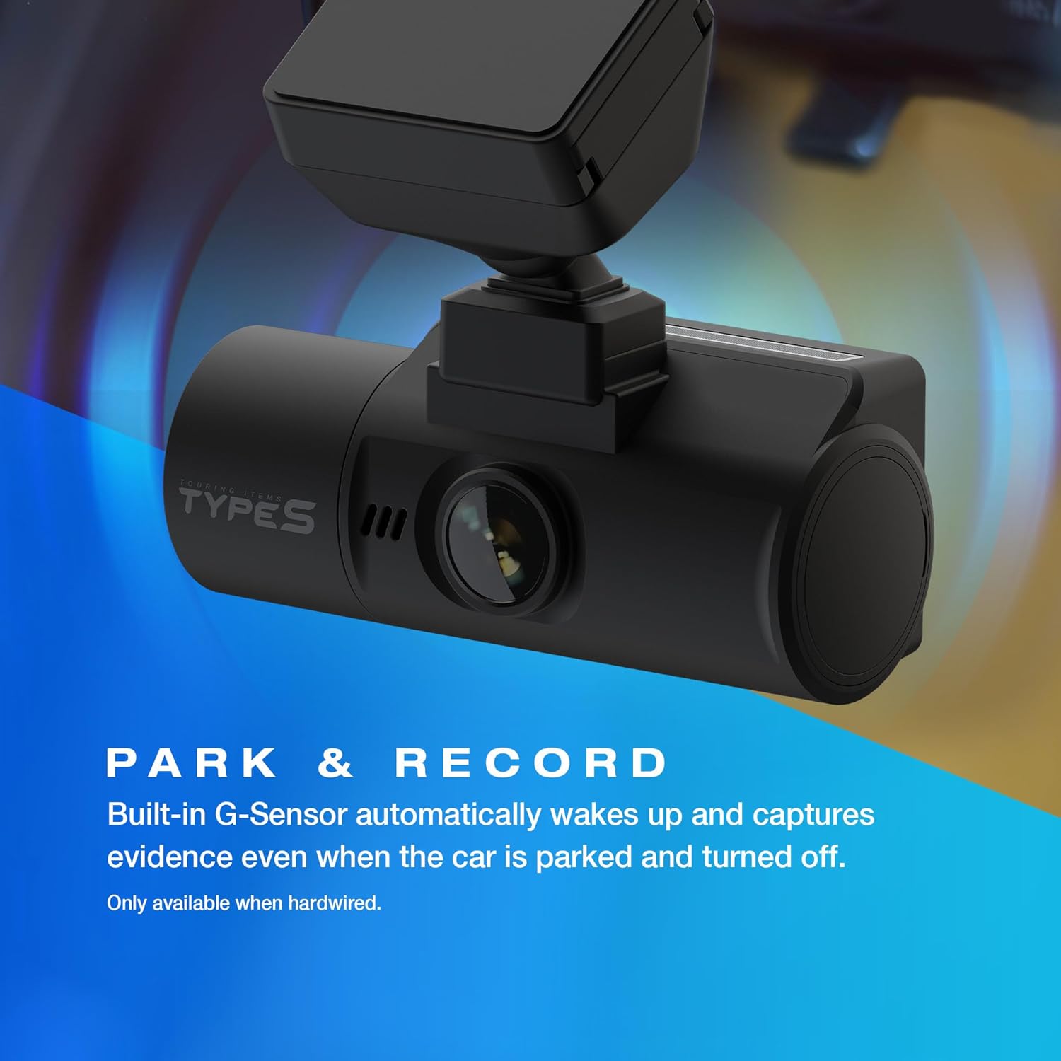 Type S S402 PRO 2-Channel Dash Cam with IR | 4K Front & 2K Cabin View | Optional 1080p Rear Camera | Enhanced Night Vision | Secure Mount | 24-Hr