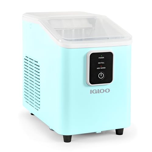 Igloo Electric Countertop Ice Maker Machine - Automatic and Portable - 33 Pounds in 24 Hours - Icecube Maker - Plastic Scoop and Basket