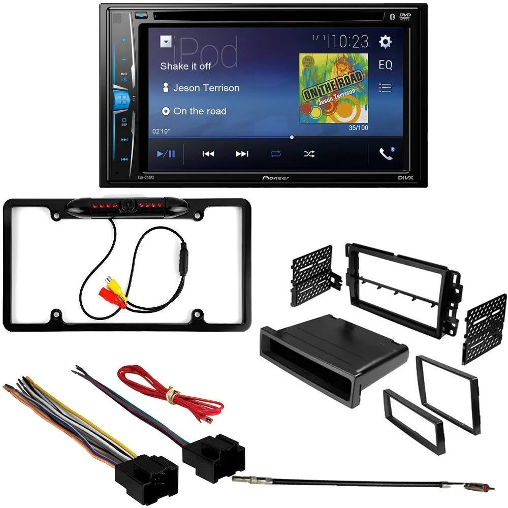 KIT2185 Bundle with Pioneer AVH-241EX Multimedia DVD Car Stereo Install Kit with Receiver - For 2007-2014 Chevrolet Suburban / Bluetooth Touchscreen