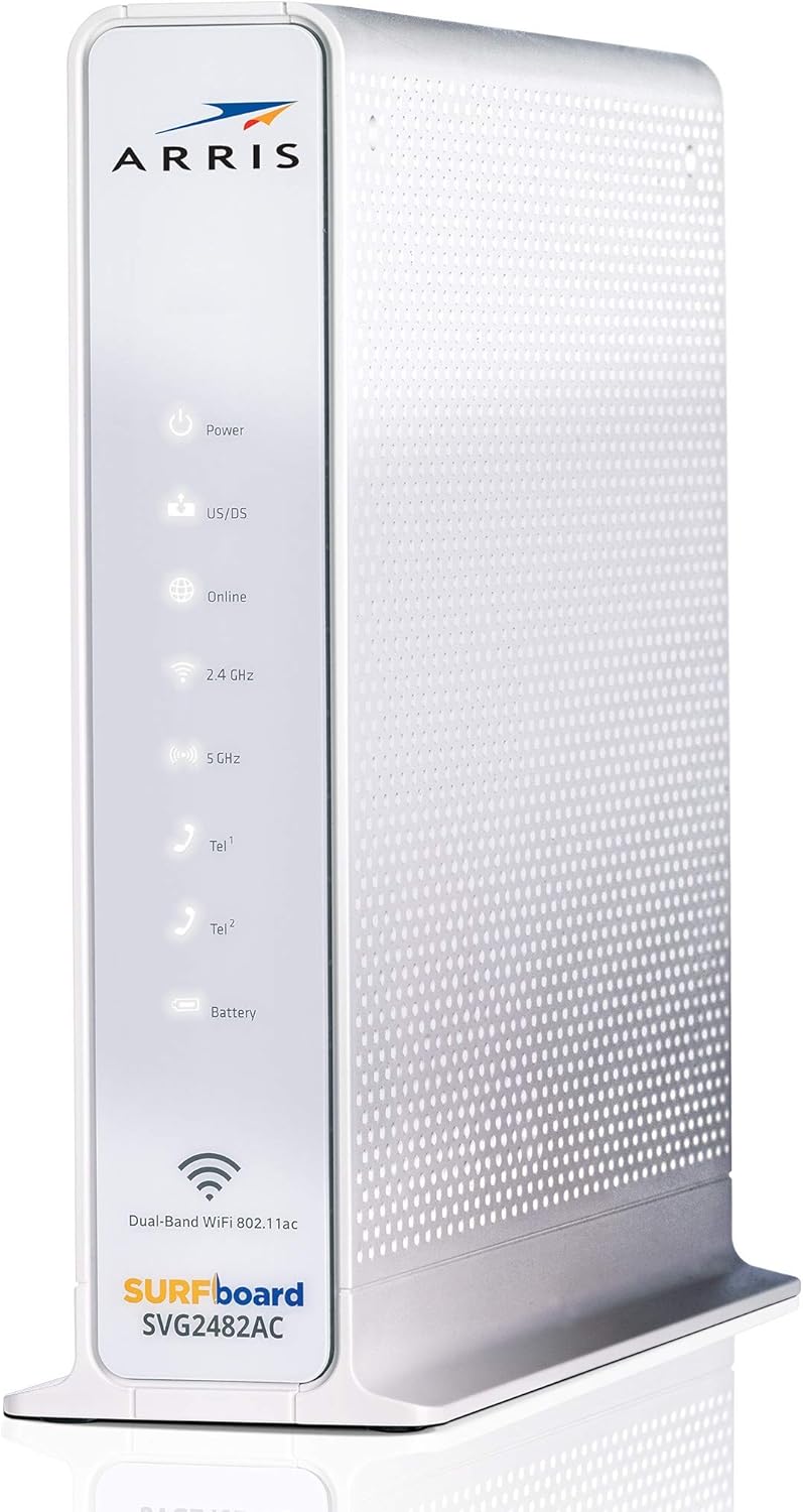 ARRIS SURFboard SVG2482AC DOCSIS 3.0 24x8 Cable Modem & AC1750 Wi-Fi Router | Certified for Xfinity Internet & Voice | Approved for Xfinity plans up