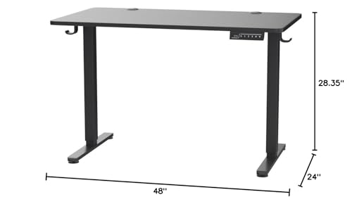 ErGear Height Adjustable Electric Standing Desk, 48 x 24 Inches Sit Stand up Desk, Memory Computer Home Office Desk with Two-Piece Desktop (Walnut)