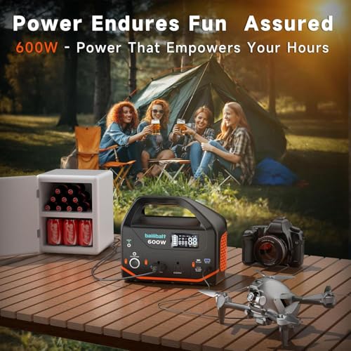 Portable Power Station 600W 293Wh Camping Lithium Battery