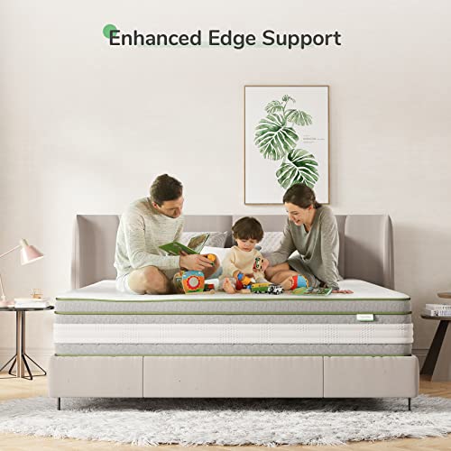 Novilla King Size Mattress 14 Inch, Hybrid Mattress King for Motion Isolation, Gel Memory Foam with Pressure Relief for Cool Night Sleep