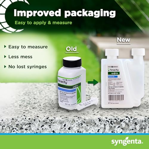 Syngenta Tenacity Herbicide - Pre-Emergent and Post-Emergent Weed Control, 8-oz. Liquid Weed Killer for Lawns and Turf Grasses