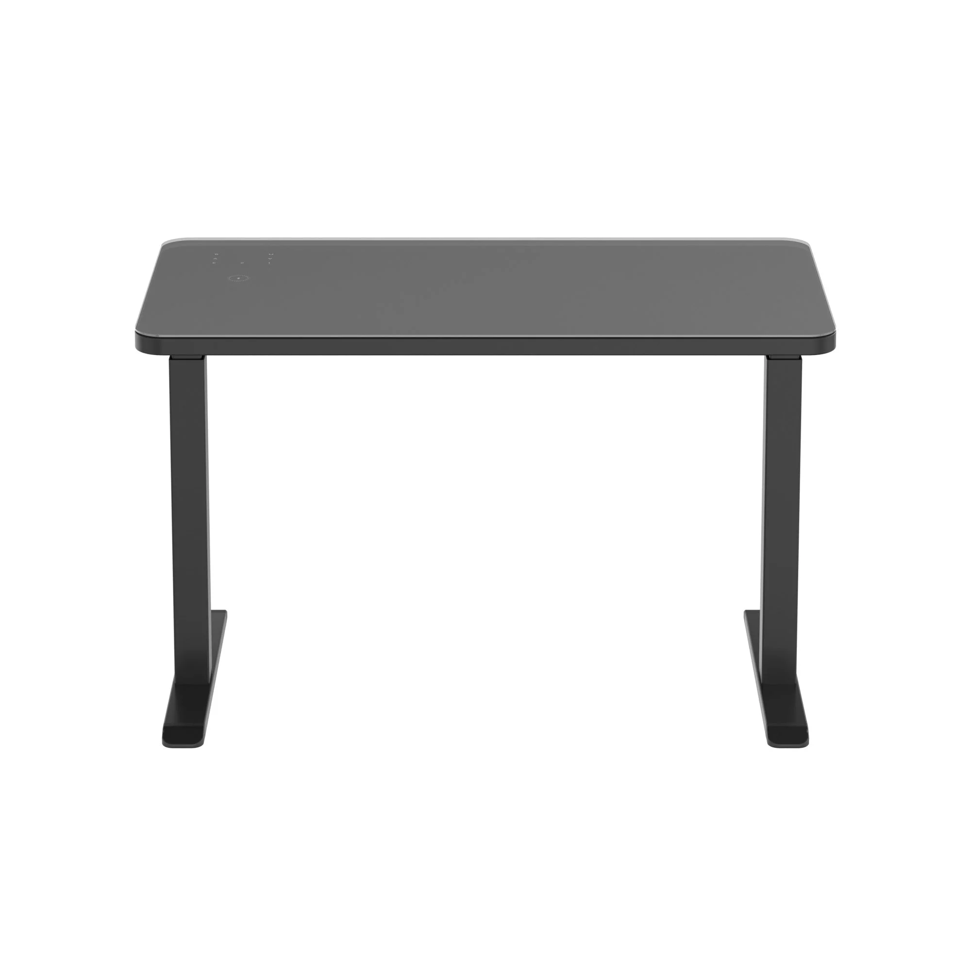 Glass tabletop standing desk - Black