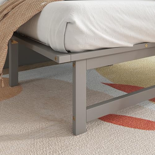 KEIKI Queen Size Cabinet Murphy Bed with Charging Station and Drawer, Multiple Storage Foldable Hideaway Wall Murphy Bed Frame with Solid Slat