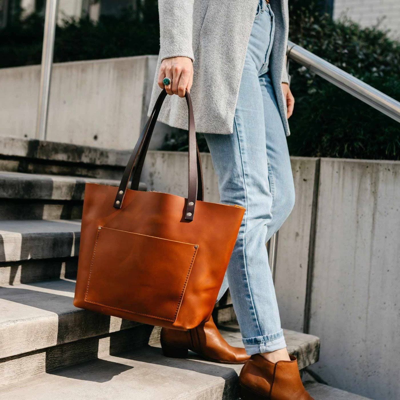 &Almost Perfect& Classic Tote, Honey / Medium