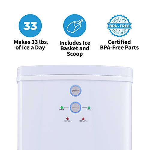 NewAir Ice Maker, Stainless Steel, Stainless Steel - Smart Home Appliances
