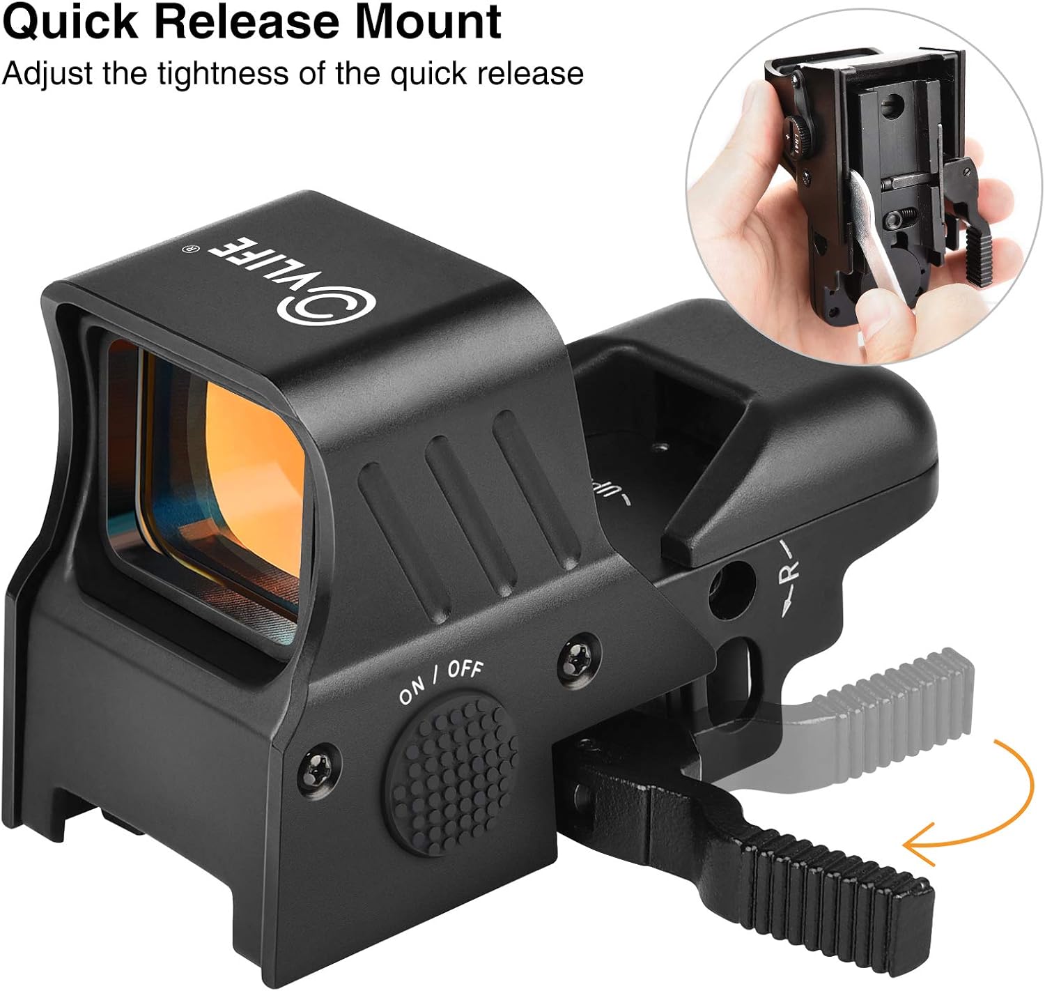 CVLIFE 1x22x33 Red Dot Sight 4 Reticles Reflex Sight with Quick Detach Mount for 20mm Picatinny Rail Pack of 2
