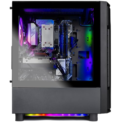 Skytech Nebula Gaming PC Desktop, Ryzen 5 5600 3.5 Ghz (4.4GHz Turbo Boost), NVIDIA RTX 3050 6GB GDDR6, 1TB SSD, 16GB DDR4 RAM 3200, 650W Gold PSU