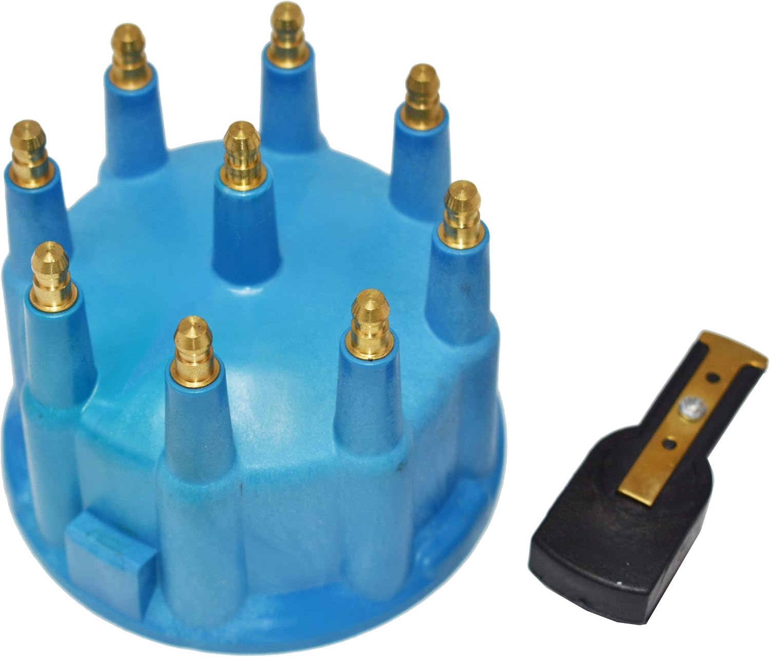 A-Team Performance - Pro Billet Ready to Run R2R Distributor Cap and Rotor - Kit 8-Cylinder Male (Black)