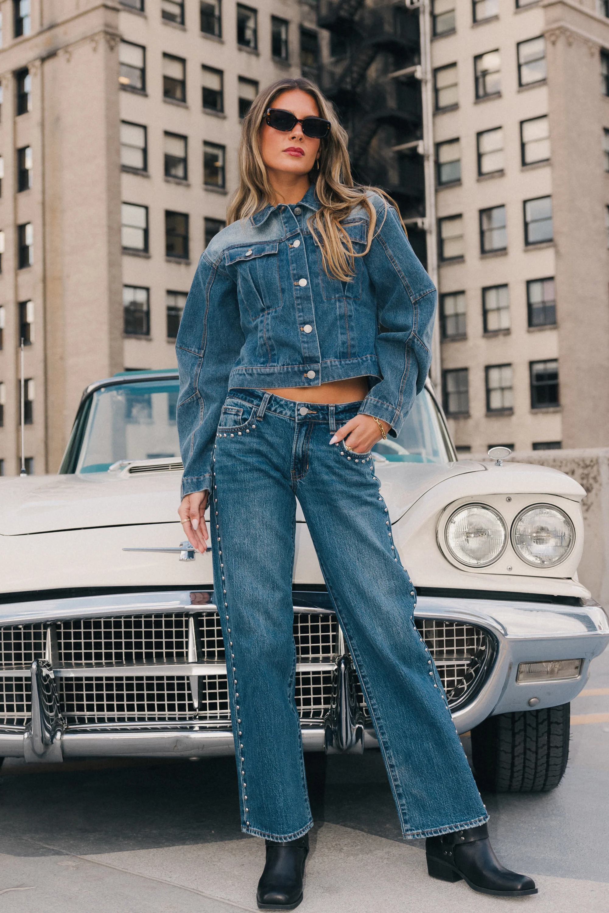 Noel Studded Baggy Jeans